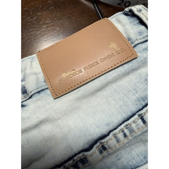 (2) Pair- Smoke Rise Painted Graffiti Distressed Y2K Denim Shorts Streetwear Cut - Picture 11 of 16